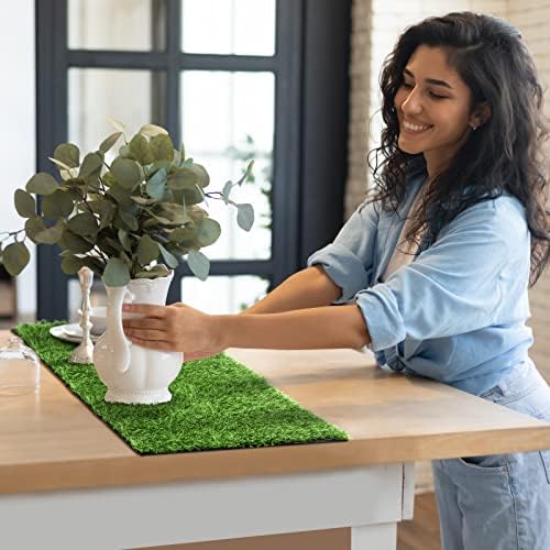Aodaer 12 Pack Artificial Grass Mat 12 x 12 Inch Fake Grass Square Mat - Image 7
