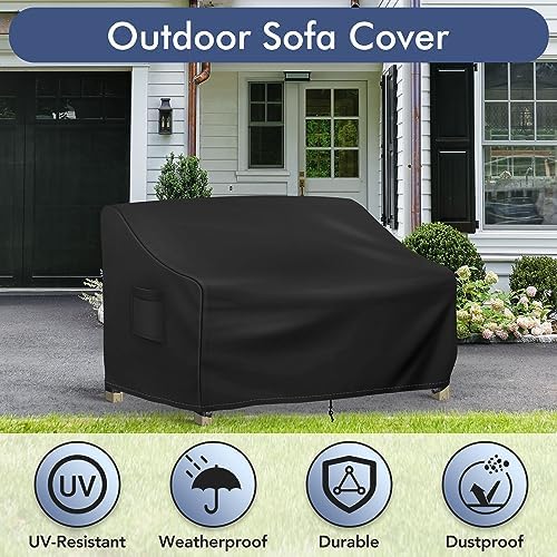 Richwon Patio Loveseat Cover Waterproof, 2-Seater Outdoor loveseat Cover - Image 5