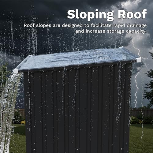 Devoko 3x3 FT Outdoor Storage Shed, Small Garden Tool Shed - Image 3
