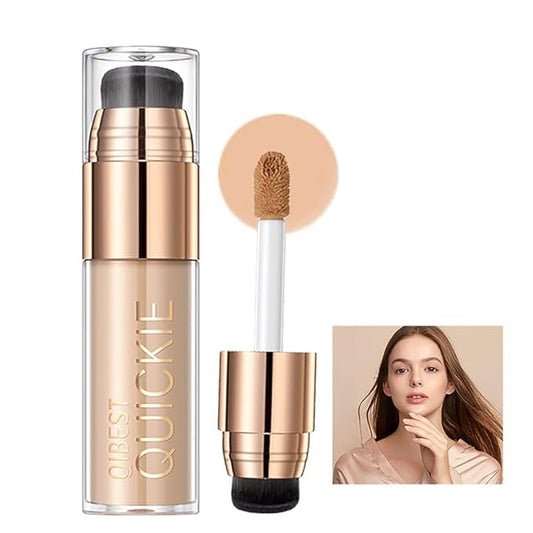 Stay Matte Liquid Foundation Concealer, Silky, Mist, Moisturizing, Long-Wear Liquid Makeup, Sheer To Full Coverage for A Hydrated, Natural Nude Looking Glow & Luminous, Dewy Finish On All Skin Types (#02)