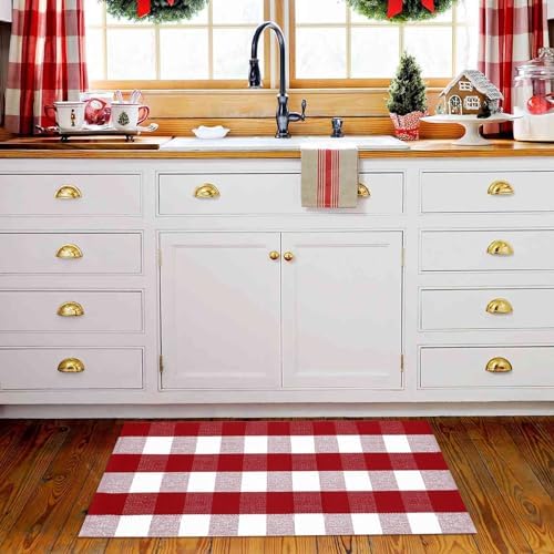 Christmas Plaid Outdoor Rug, Layering Rug - Image 5