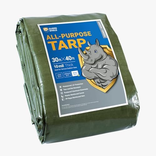GUARD SHIELD Heavy Duty Tarp 30x40 Feet Green Multi Purpose Thick Waterproof by GUARDSHIELD