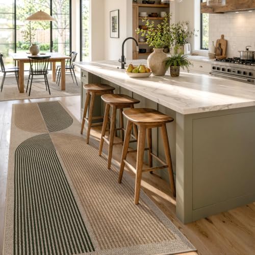 Lahome Rainbow Long Runner Rug for Hallway, 2.5x12 Natural Stair Runner Rug - Image 6