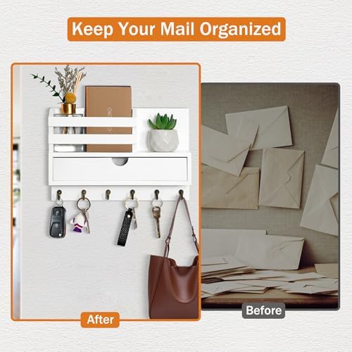 Key Holder Wall Mount, Mail Organizer - Image 4