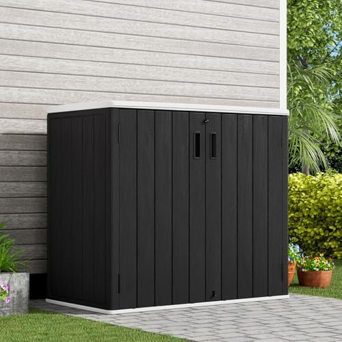 KINYING Outdoor Horizontal Storage Sheds, 37 Cu.ft Outdoor Storage Cabinet - Image 2
