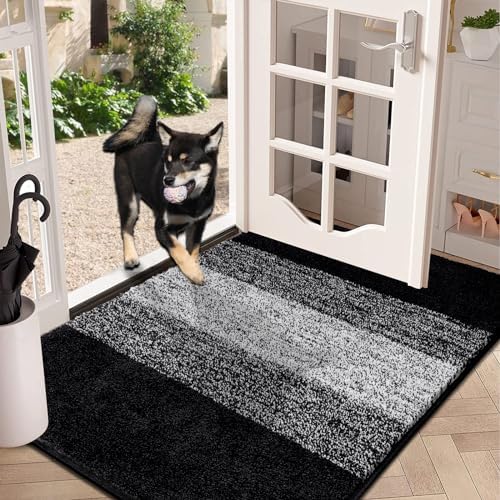 Vaukki Indoor Doormat Entryway Black Door Mat 36x59 inch by Vaukki
