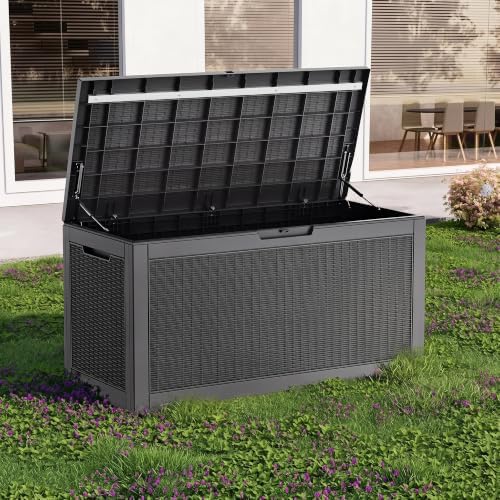 130 Gallon Outdoor Storage Box Waterproof, UV Resistant Resin Deck Box - Image 3