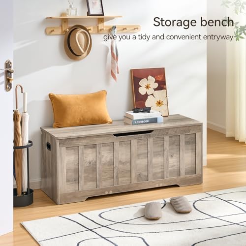 VANKILEY 47.2" Storage Chest Extra Large, Wooden Storage Bench. - Image 3