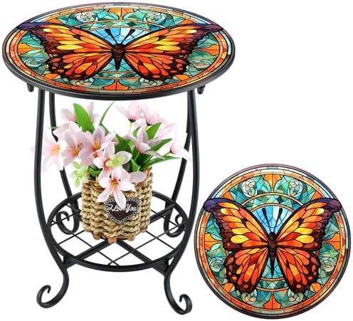 Cinnvoice Outdoor Side Table Small End Patio Porch Table by QinYee