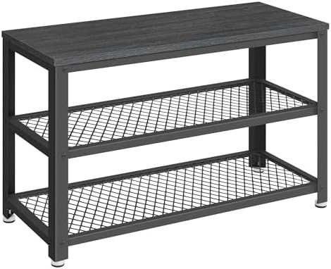 VASAGLE 3-Tier Shoe Rack, Storage Bench by VASAGLEbySONGMICSHOME