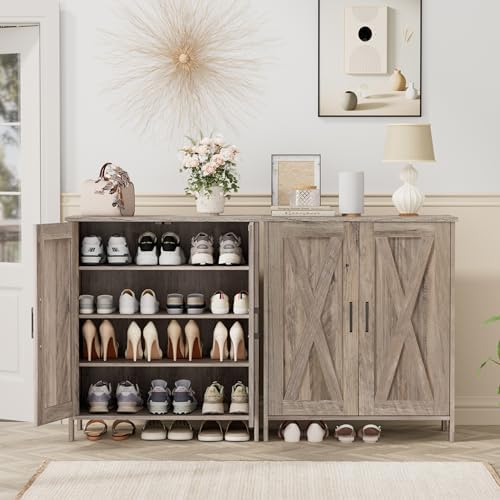 Homleke Farmhouse Shoe Cabinet - Image 3