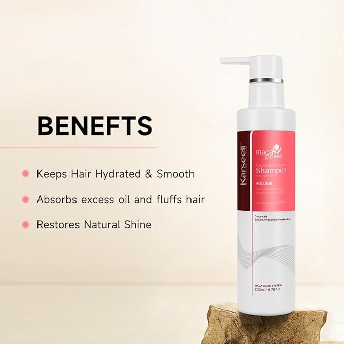 Karseell Volume Shampoo, Lightweight Volume Shampoo For Fine Hair, Adding volume to flat hair 200ml