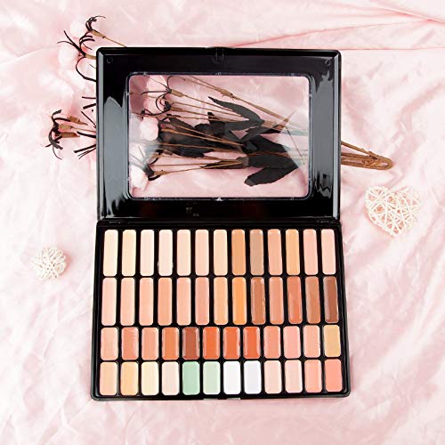 VERONNI Concealer Palette 50 Color Professional Cream Contour Makeup Cosmetic Palette Salon and Daily Use Contouring Foundation Kit (50 color concealer)