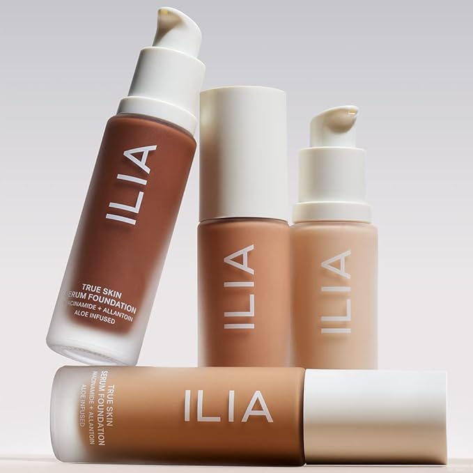 ILIA - True Skin Serum Foundation | Non-comedogenic, Cruelty-Free, Vegan, Weightless Feel, Buildable Coverage, Safe For Sensitive Skin (Montserrat SF10)