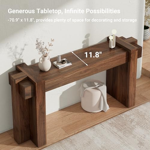 S.E.C.D 71" Modern Console Table, Geometric Minimalist Entryway Sofa Table - Image 5