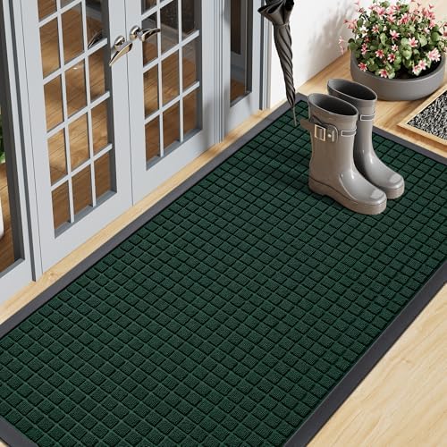 Smiry Front Door Mat Outside Entrance, Natural Rubber Doormat, 59x23 Inch by Smiry