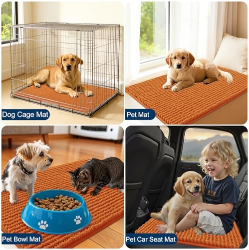 OLANLY Dog Door Mat for Muddy Paws 36x24, Extra Absorbent Chenille Mud Mat - Image 7