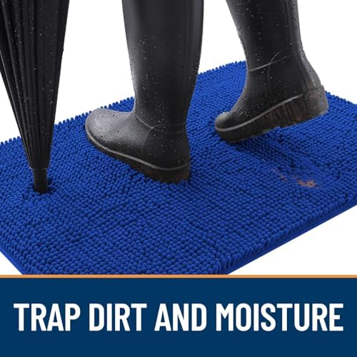 OLANLY Dog Door Mat for Muddy Paws 44x32, Super Absorbent Chenille Mud Mat - Image 2