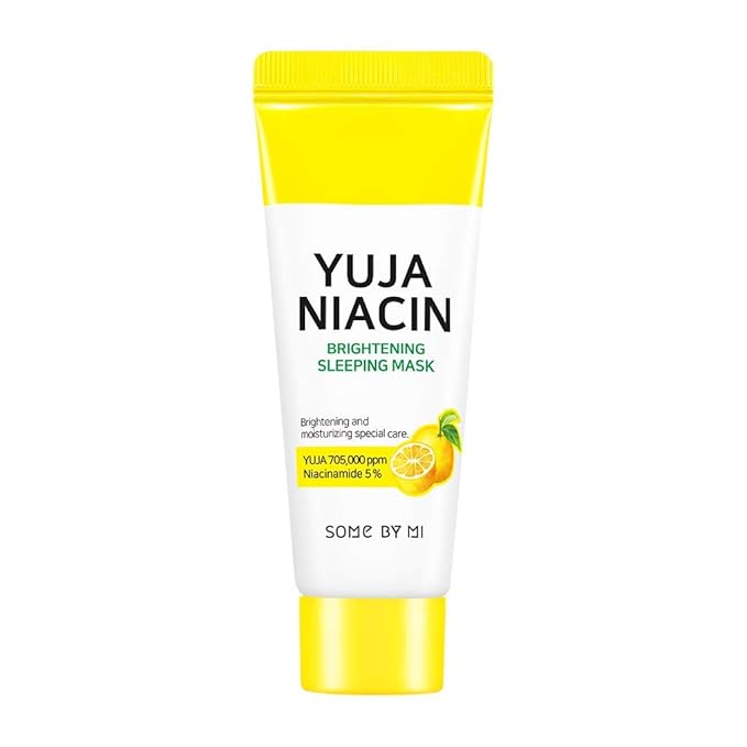 SOME BY MI Yuja Niacin 30 Days Brightening Starter Kit/Toner 1.01Oz, Serum 0.33Oz, Gel Cream 1.01Oz, Sleeping Mask 0.67Oz / Melasma and Blemish Care/Facial Skin Care Set