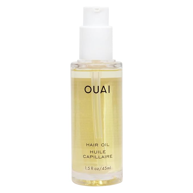 OUAI Hair Oil - Hair Heat Protectant Oil for Frizz Control - Adds Shine and Smooths Split Ends - Color Safe Formula - Paraben, Phthalate and Sulfate Free (1.5 fl oz)