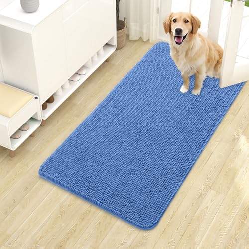 OLANLY Dog Door Mat for Muddy Paws 40x24, Super Absorbent Chenille Mud Mat by OLANLY