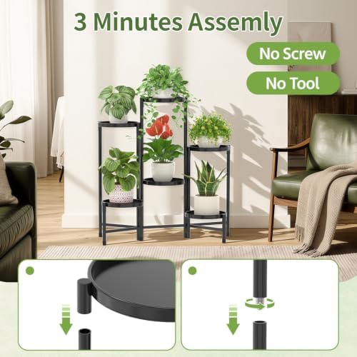 LASZOLA Plant Stand Indoor 10 Inch Large Tray - Image 5
