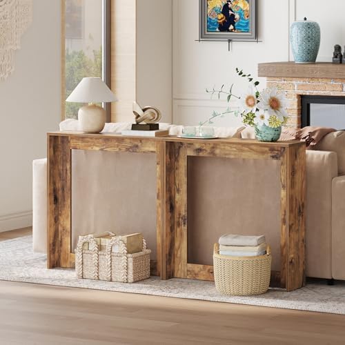 YATINEY Narrow Console Table, 29.5'' Small Farmhouse Entryway Table, Wooden - Image 4