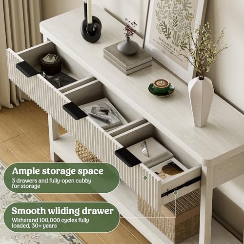 Lulive Fluted Console Table, 51 Inch Entryway Table - Image 5