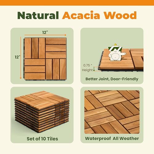 Jurax Interlocking Wood Deck Tiles - Image 6