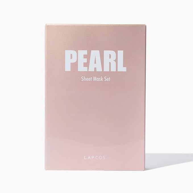 LAPCOS Pearl Sheet Mask, Daily Face Mask with Probiotics to Clarify Skin, Korean Beauty Favorite, 5-Pack