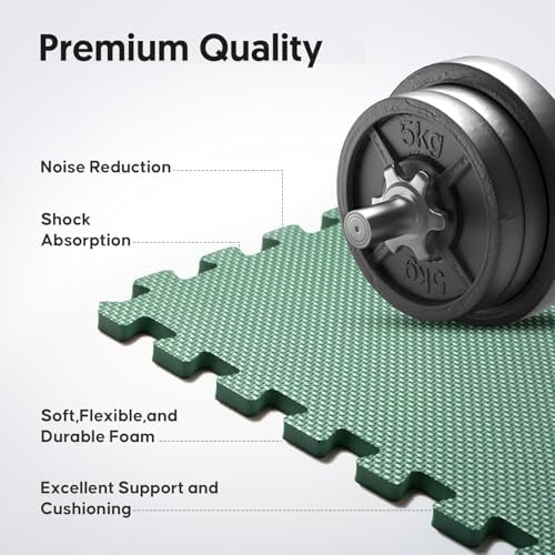 16 Pack 64 sqft Home Gym Mat, Puzzle Exercise Mat, EVA Interlocking Foam Floor - Image 3