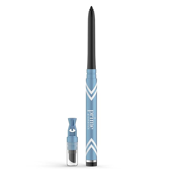PrimeEyes Glide Eyeliner for Mature Women – Water-Resistant, Long-Stay and Mess-Proof – Gel Cream Texture, Discreet Sharpener and Effective Smudger (Black)