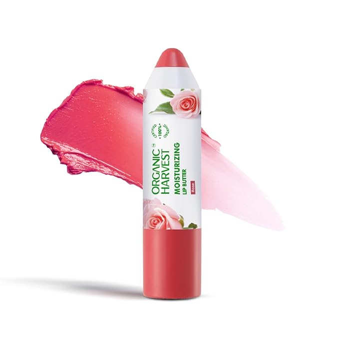 Moisturizing Lip Butter: Rose | Tinted Lip Butter for Women, Men & Kids | Best Organic Lip Balm | 100% American Certified Organic | 4gm