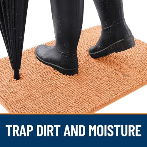 OLANLY Dog Door Mat for Muddy Paws 70x24, Super Absorbent Chenille Mud Mat - Image 2