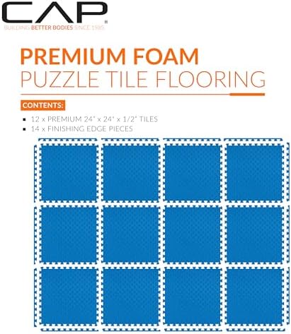 CAP Puzzle Exercise Mats | 1/2” Thick EVA Interlocking Foam Tiles - Image 2