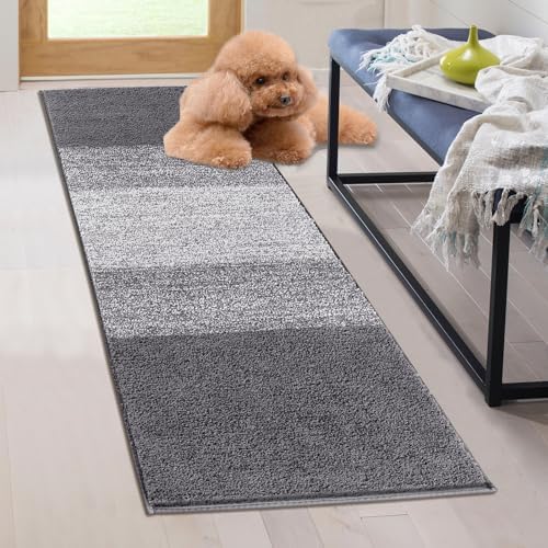 Vaukki Indoor Doormat Entryway Grey Door Mat 59x20 inch by Vaukki