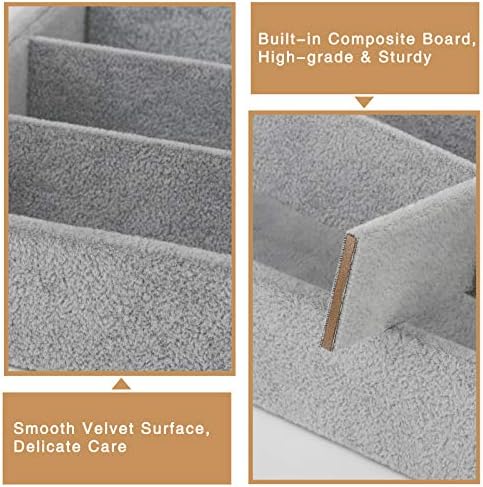 Emibele Sunglass Organizer Jewelry Tray, 8 Grids Velvet Stackable Tray - Image 3
