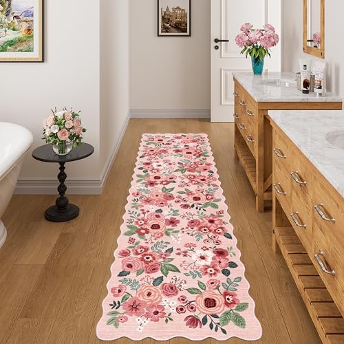 DUKINO 2x7 Runner Rug for Hallway, Floral Washable Rug for Kitchen - Image 5