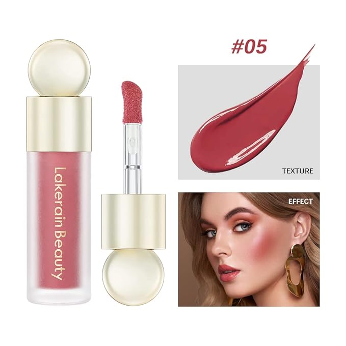 Liquid Blush, Cream Blush For Cheeks, Soft Pinch Liquid Blush, Skin Tint Blush Makeup, Easy To Blend And Color, Long-Lasting, Natural-Looking (05#)