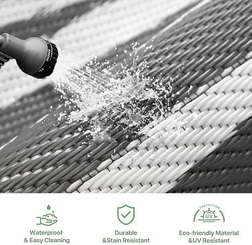 GENIMO Outdoor Rug, Waterproof Plastic Rugs 10'x14' - Image 6