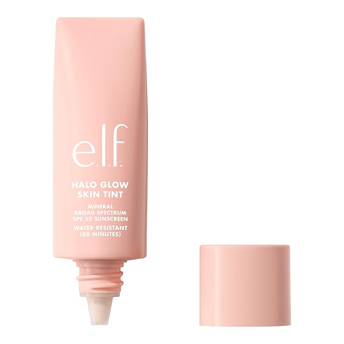 e.l.f. Halo Glow Skin Tint SPF 50, Tinted Moisturizer For Light, Buildable Coverage, Creates A Natural Glow, Vegan & Cruelty-Free, 1 Fair Neutral