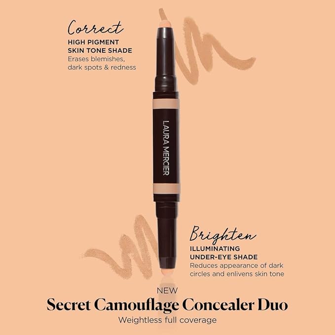 Laura Mercier Secret Camouflage Concealer Duo Stick - 2N Light with Neutral Undertones Women 2 x 0.3 oz