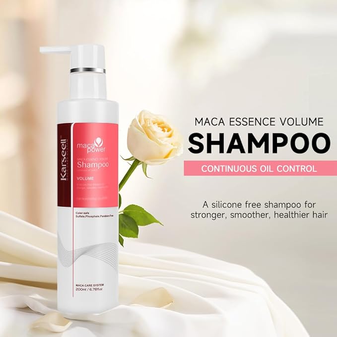 Karseell Volume Shampoo, Lightweight Volume Shampoo For Fine Hair, Adding volume to flat hair 200ml