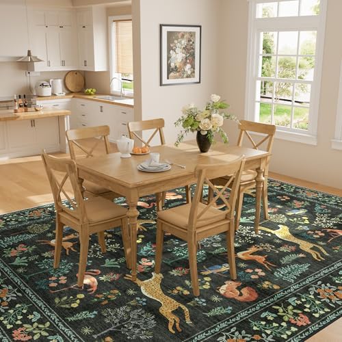 DUKINO 5x7 Area Rugs, Washable Animal Rug - Image 6