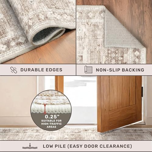 Washable Boho 6x8 Area Rug for Living Room - Image 4
