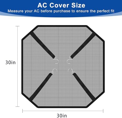 Central Air Conditioner Covers for Outside Units 30'' x 30'', AC Mesh Covers - Image 2