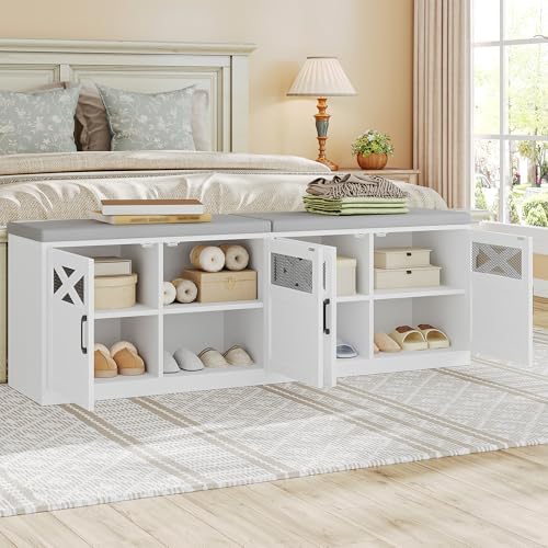 Hzuaneri 59" Shoe Storage Bench - Image 5