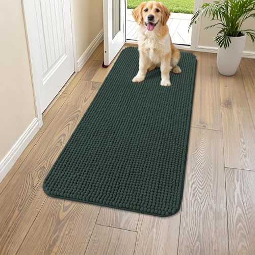 Smiry Dog Door Mat for Muddy Paws 47x24, Absorbent Low-Profile Doormats by Smiry