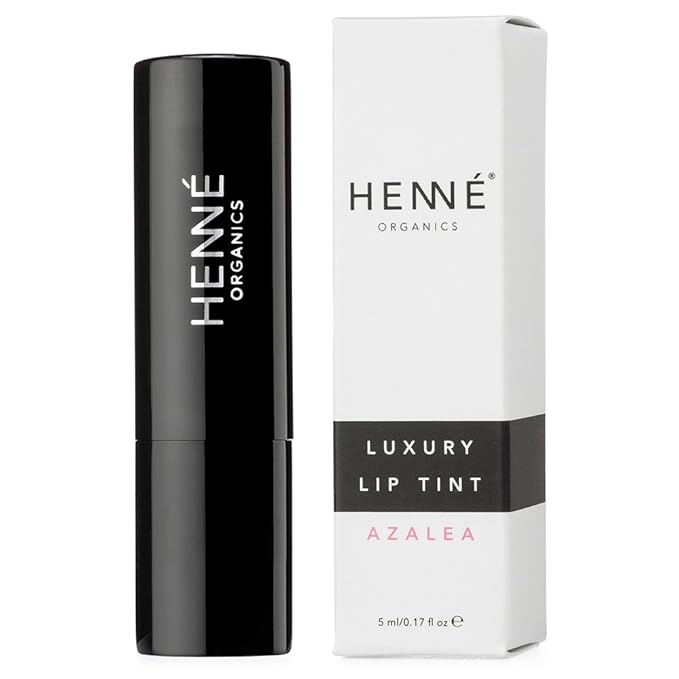 Henné Organics Luxury Lip Tint - Moisturizing, Sheer Natural Color - Azalea (Pink)