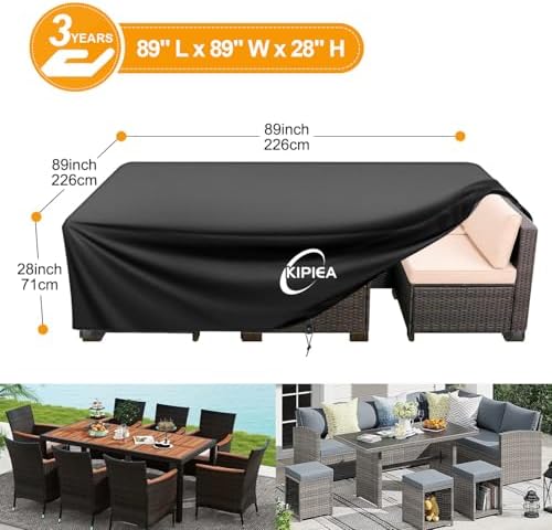 Kipiea Outdoor Furniture Covers Waterproof, 420D Heavy-Duty Patio Furniture Set - Image 2